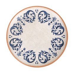 Plato llano gourmet porcelana decorado Laudum Ø 25x2.5 cm. B928003N (6 unidades)