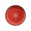 Plato llano gorumet Rojo porcelana Bone China Red Passion 25x2.5cm. B928003P (12 unidades)