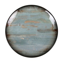 Plato postre porcelana decorado Omeya Ø 21x2.2 cm. B928004G (12 unidades)