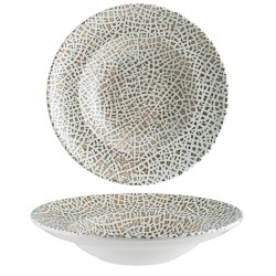 Plato pasta porcelana decorado Taipán Ø 27x5.5 cm. B928008F (6 unidades)