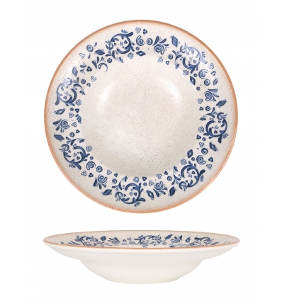 Plato pan gourmet porcelana decorado Laudum Ø 27x5.5 cm. B928008N (6 unidades)