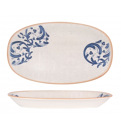 Fuente oval porcelana decorado Laudum 34x19.5 cm. B928012N (6 unidades)