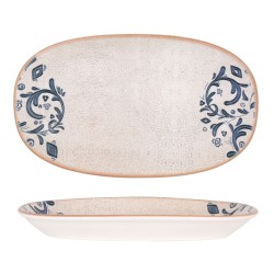 Fuente oval porcelana decorado Laudum 29x17.6x3.2 cm. B928013N (6 unidades)