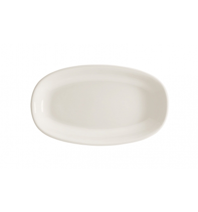Source ovale Porcelaine Os Chine Gourmet blanc 24 x 14,2 cm. B928014 (6 unités)