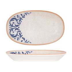 Fuente oval porcelana decorado Laudum 24x14x3 cm. B928014N (6 unidades)