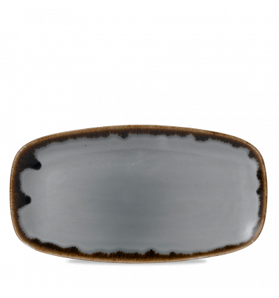 Bandeja de vitroporcelana rectangular Harvest Grey 35x18 cm. Dudson HVGYXO141 (6 unidades)