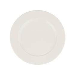 Plato llano porcelana Blanco Banquet Ø 25 cm. B928027 (12 unidades)