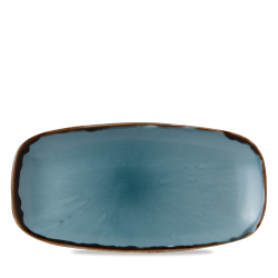 Plato llano rectangular vitroporcelana Harvest Blue 29.8x15.3 cm. Dudson HVBLXO111 (12 unidades)