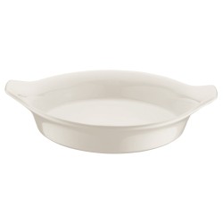Plato para huevos con asa porcelana Blanco Banquet Ø20 cm. B928052 (12 unidades)