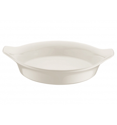 Plato para huevos con asa porcelana Blanco Banquet Ø20 cm. B928052 (12 unidades)