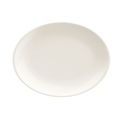 Bandeja oval porcelana Blanco Banquet  31x24x2.5 cm. B928057 (6 unidades)