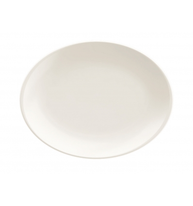 Bandeja oval porcelana Blanco Banquet 31x24x2.5 cm. B928057 (6 unidades)
