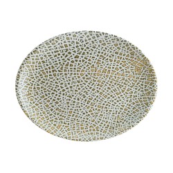 Bandeja oval porcelana decorado Taipán 31x24x2.5 cm. B928057F (6 unidades)