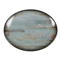 Bandeja oval porcelana decorado Omeya 31x24x2.5 cm. B928057G (6 unidades)