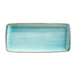 Bandeja rectangular Azul porcelana bone china Aqua Moove 34x15 cm. B928064A (12 unidades)