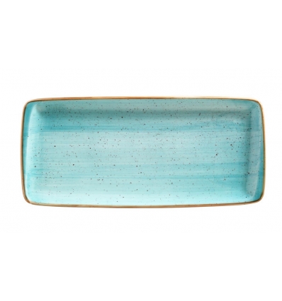 Bandeja rectangular Azul porcelana bone china Aqua Moove 34x15 cm. B928064A (12 unidades)