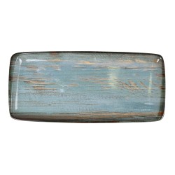 Bandeja rectangular porcelana decorado Omeya 34x15 cm. B928064G (6 unidades)