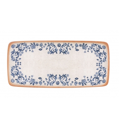 Bandeja rectangular porcelana decorado Laudum 34x15 cm. B928064N (6 unidades)