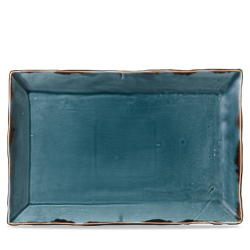Bandeja de vitroporcelana rectangular Harvest Blue 34.5x23.3 cm. Dudson HVBLDR341 (6 unidades)