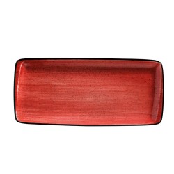 Bandeja rectangular Rojo porcelana Bone China Moove Red Passion 34 X 15 CM. B928074 (12 unidades)