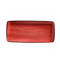 Bandeja rectangular Rojo porcelana Bone China Moove Red Passion 34 X 15 CM. B928074 (12 unidades)