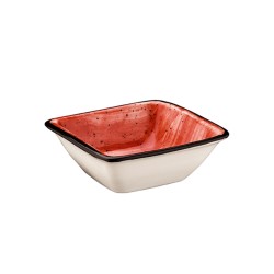 Bol rectangular Rojo porcelana Bone China Moove Red Passion 8 X 8.5CM. B928072 (24 unidades)