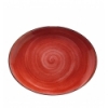 Bandeja oval gorumet Rojo porcelana Bone China Red Passion 31X24 CM. B928079 (12 unidades)