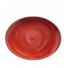 Red Gorumet Oval Tablett Porzellan Bone China Red Passion 31x24 cm. B928079 (12 Einheiten)