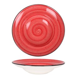 Plato pasta Rojo porcelana Bone China Red Passion 27 cm. B928084 (6 unidades)