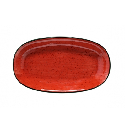 Fuente oval Rojo porcelana Bone China Red Passion 24X14.2CM. B928093 (12 unidades)