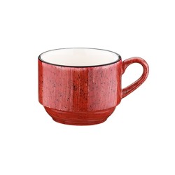 Taza café moka Rojo porcelana bone china Gourmet Passion 18 cl. B928096 (12 unidades)