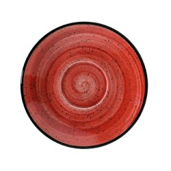 Plato Rojo para taza café Gourmet Passion 16cm || 12 Unidades