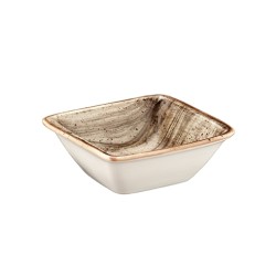 Bol cuadrado gourmet porcelana gourmet Terrain Moove 8x8,5 cm. B928109 (24 unidades)