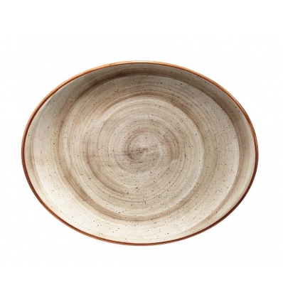 Bandeja oval porcelana gourmet Terrain 31X24 CM. B928107 (6 unidades)