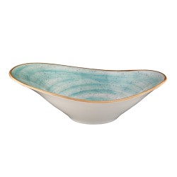 Bol oval alargado Azul pocelana bone china Aqua 27x18 cm. B928133 (6 unidades)