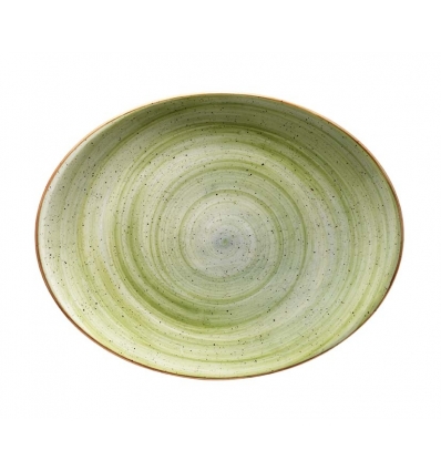 Bandeja oval porcelana Verde Therapy 31X24 CM. B928136 (6 unidades)