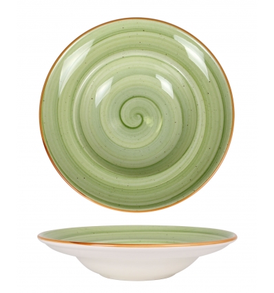 Plato pasta porcelana Verde Therapy 27 cm. B928139 (6 unidades)