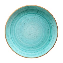 Plato llano gourmet porcelana bonne china Aqua 27 cm. B928145 (12 unidades)