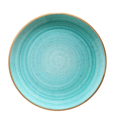 Plaque plate gastronomique Bonne China aqua 27 cm. B928145 (12 unités)