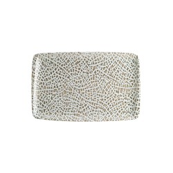 Bandeja rectangular porcelana decorado Taipán 23x16 cm. B928195F (12 unidades)