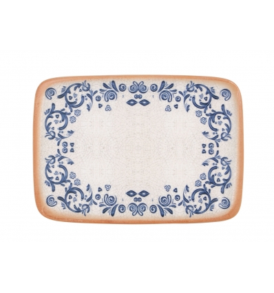 Bandeja rectangular porcelana decorado Laudum 23x16 cm. B928195N (6 unidades)