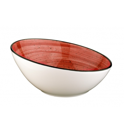 Red inclined bolus bone China Red Passion 16x7cm. 35cl. B928199 (12 units)