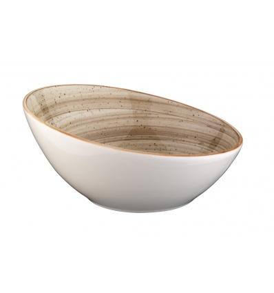 Bol inclinado gourmet porcelana gourmet Terrain 35cl. 16x7 cm. B928203 (12 unidades)