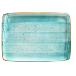 Bandeja rectangular Azul porcelana bone china Aqua Moove 23x16 cm. B928214 (12 unidades)