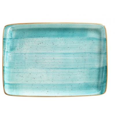 Bandeja rectangular Azul porcelana bone china Aqua Moove 23x16 cm. B928214 (12 unidades)