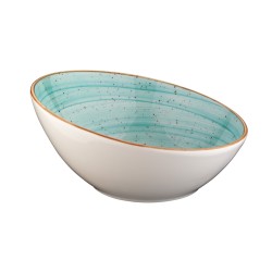 Bol inclinado Azul pocelana bone china Aqua 35cl. 16x7 cm. B928215 (12 unidades)