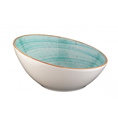 Bol inclinado Azul pocelana bone china Aqua 35cl. 16x7 cm. B928215 (12 unidades)