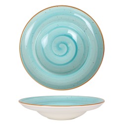 Plato para pasta gourmet porcelana bonne china Aqua 30x6 cm. B928218 (6 unidades)