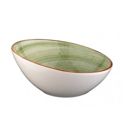 Bol inclinado porcelana Verde Therapy 18cm 40cl. B928229 (6 unidades)