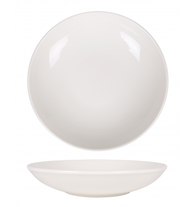 Bone Porcelaine Saladera Chine Gourmet blanc 28x5 cm. B928249 (6 unités)